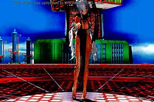 beautiful cute whore dances naked with exposed pussy in anime