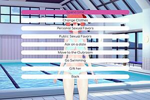 doki doki literature club hentai features suggestive footjob in anime game adaptation