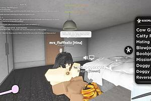 Roblox porn with a boobjob and cowgirl riding