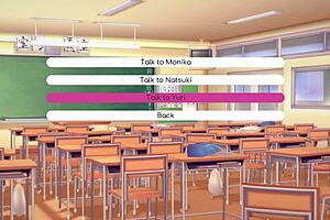 doki doki literature club hentai features suggestive footjob in anime game adaptation