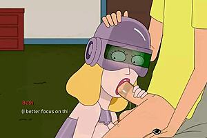 Rick and Morty adventure with Beth, Summer, Jessica