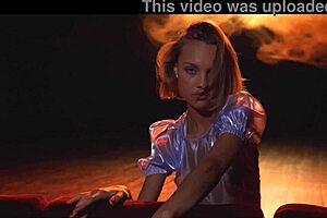 Victoria Mur sensually touches her shaved pussy, oh so beautifully!