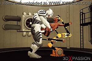 Ebony beauty endures extreme restraints and hard fucking