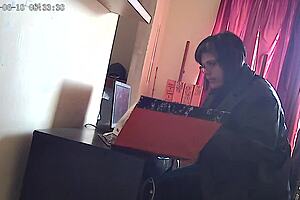 In the office, the CCTV catches the secretary deepthroating the boss's cock for a creampie