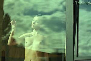 Victoria Mur sensually touches her shaved pussy, oh so beautifully!