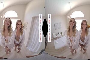 naughty america 2 chicks same time vr with kenna james & veronica weston