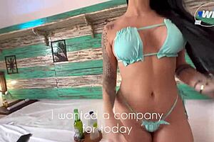 i fucked a hot latina stranger at the inn, bent over for facial