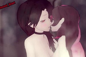 cinder and neo are grinding and tribbing in the shower with loop sound