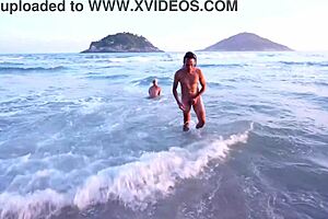 Cute Brazilian Heloa Green Takes Double Penetration at Public Beach