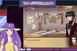 avatar the last airbender hentai features a royal handjob in the game