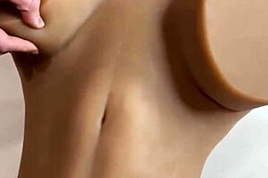 Waxing specialist helps client fuck assistant with sex doll