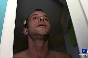 Blonde in lingerie gets assfucked by voyeur in European lesbian scene