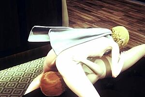 Femboy Zelda sucks Link's big cock