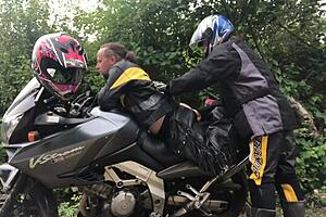 Gay biker takes extreme anal fisting