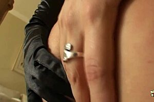 After massive dp mia bangg eats cum from two cocks