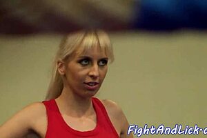 This lesbian babe enjoys oral pleasure and fingering.