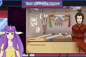 avatar the last airbender hentai features a royal handjob in the game