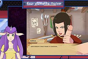 avatar the last airbender hentai features a royal handjob in the game