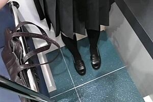 Curious Japanese Couple Tries Handjob and Blowjob in Empty Rural Train