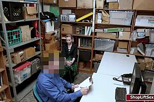 Shoplifter Gets Shaved Pussy Banged By Group