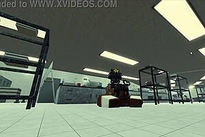Having sex with a beautiful black nun in a Roblox game