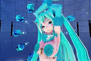 this blue k nights features cat fate cosplay and adult miku in 3d vr180, so cool! 😺🎤