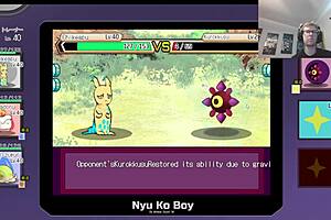 Bent over nurse joy clone in pokemon parody game