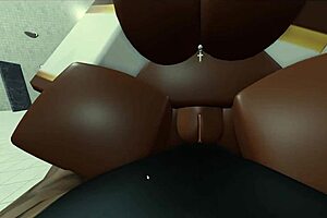Having sex with a beautiful black nun in a Roblox game