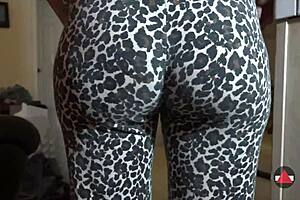 Grabbing her ass in tights during yoga close up dirty talk