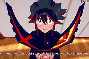 Ryuko Matoi in hardcore free POV hentai with Killla