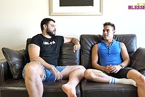Twink magic Javi and Oliver Hunt's interracial sex tricks