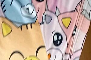 Alice in pajamas gets excited when invited to watch a movie