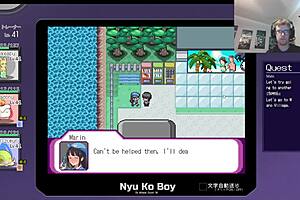 Bent over nurse joy clone in pokemon parody game