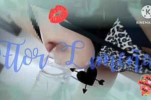 A gift for love day with peruvian dildo and oiled boobs