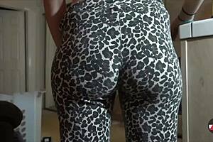 Grabbing her ass in tights during yoga close up dirty talk