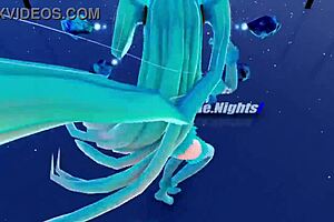 this blue k nights features cat fate cosplay and adult miku in 3d vr180, so cool! 😺🎤