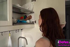 Hey, watch this redhead deepthroat a huge cock in pov 😍