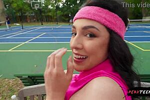 Sneaky POV Sex on Tennis Court