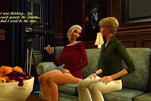 Granny and MILF 3D cartoon gets black shaft and golden shower