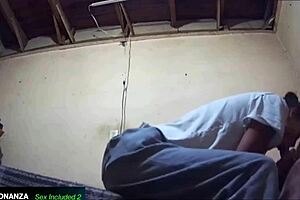 Quickie doggystyle action results in a hot creampie