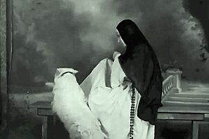 Vintage beauty meets the beast in an antique outdoor setting with retro charm