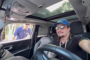 Young Guy Gives Ass To Favela Uber Driver