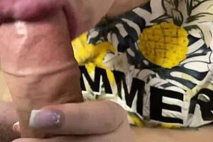 Feeling ecstatic from two blowjobs in a day, cumshot twice in mouth