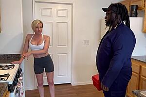 Helping The Maintenance Man Cool Off.