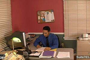 Intense gay office fucking with big cocks and butt sucking