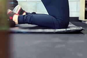 Training in my gym, I got soaking wet, dripping down my legs in public.