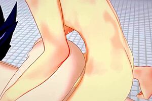 Bakugou Katsuki teases Namuri Kayama in sissy creampie blowjob