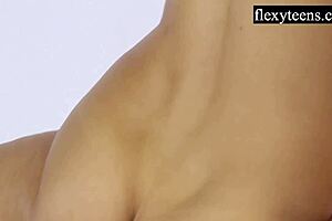 andreykina showcases her flexible gymnastics skills for flexyteen