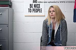 cute blonde shoplifter madison just can't stop stealing stuff, but she'll do anything to avoid getting caught