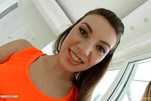 Tiffany Doll and Jemma Valentine in intense threesome creampie